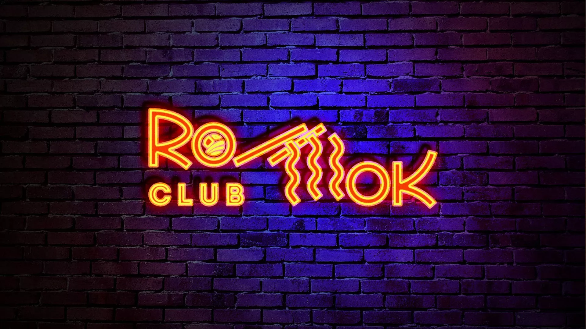 Разработка интерьерной вывески суши-бара «Roll Wok Club» в Челябинске